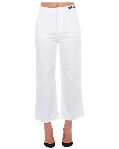 Frankie Morello Cropped Pants - White