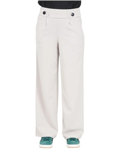 Jacqueline De Yong Trousers > wide trousers - Blanc