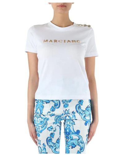 Marciano Baumwolle logo front t-shirt - Blau