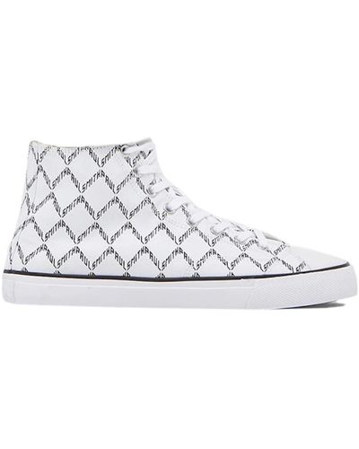 Paul Smith Weiße high-top logo sneakers