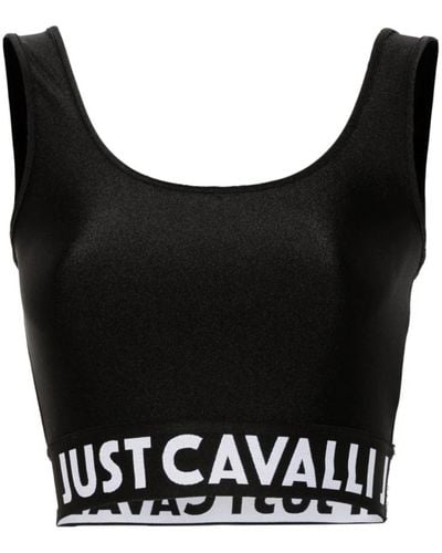 Just Cavalli Sleeveless Tops - Black