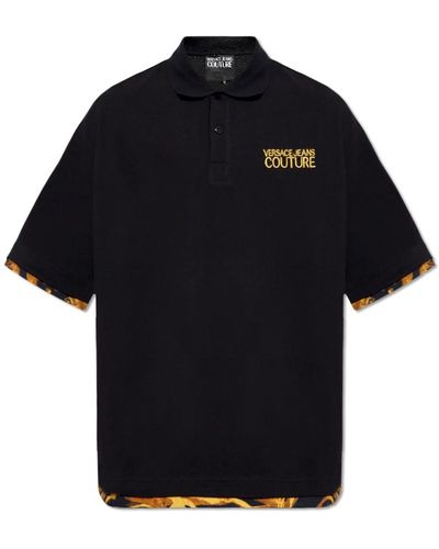 Versace Poloshirt mit logo - Schwarz