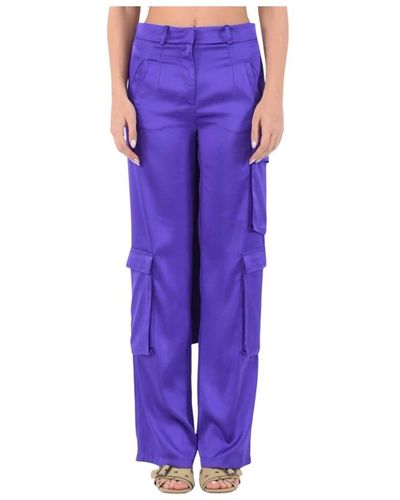 ACTUALEE Straight Trousers - Purple
