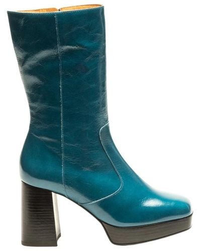 Ángel Alarcón Heeled Boots - Blue