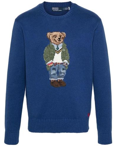 Ralph Lauren Blauer polo bear pullover