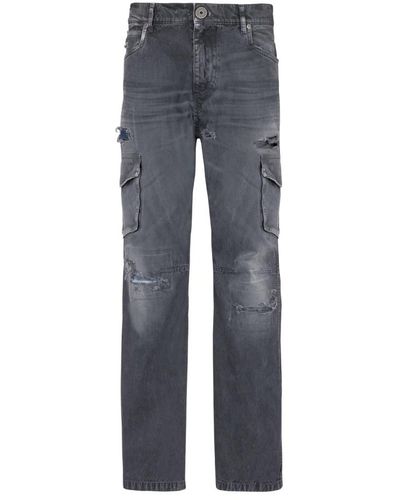 Balmain Jeans > straight jeans - Bleu