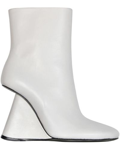 Malloni Heeled Boots - White