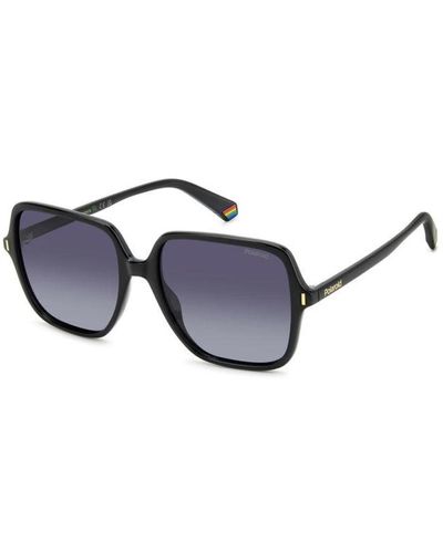 Polaroid Sonnenbrille schwarz polarisiert schattiert grau - Blau