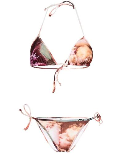 Vivienne Westwood Bikini triangolo colorato bacio - Bianco