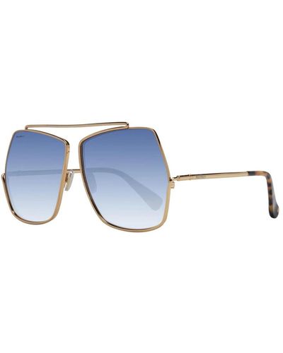 Max Mara Goldene schmetterlingssonnenbrille mit blauem verlauf