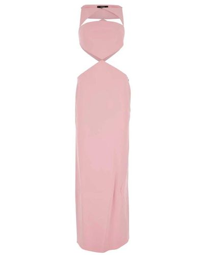 Versace Elegant crepe long dress - Pink
