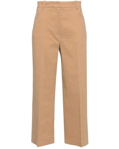 Pinko Cropped Trousers - Natural