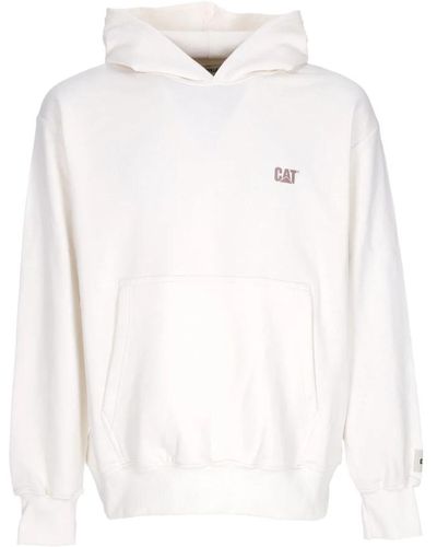 Caterpillar Logo hoodie leichte streetwear - Weiß