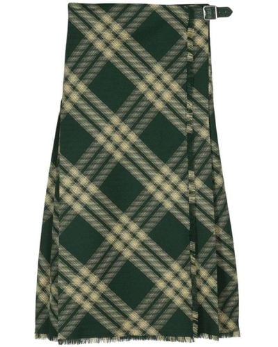 Burberry Midi Skirts - Green