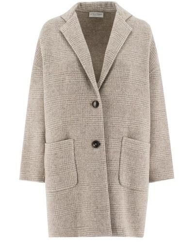 Le Tricot Perugia Single-Breasted Coats - Brown