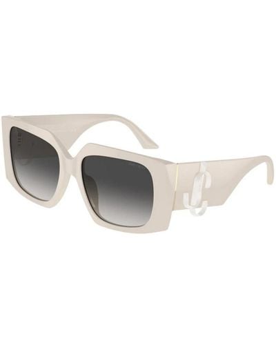 Jimmy Choo Stilvolle sonnenbrille mit grauen verlaufsgläsern - Mettallic
