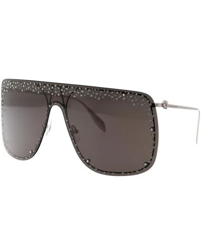 Alexander McQueen Stylische sonnenbrille am0313s - Grau