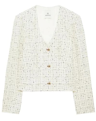 Anine Bing Jackets > tweed jackets - Blanc