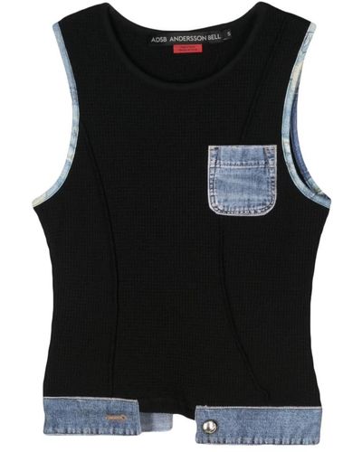 ANDERSSON BELL Sleeveless tops - Negro