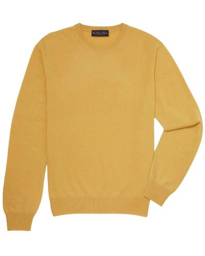 Brooks Brothers Cashmere Crew-Hals-Pullover - Gelb
