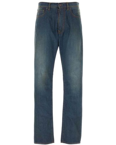Maison Margiela Jeans > slim-fit jeans - Bleu