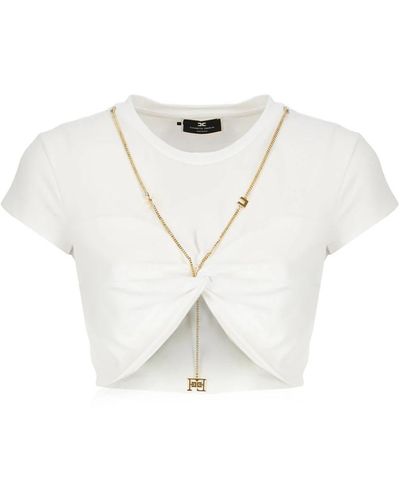 Elisabetta Franchi T-Shirts - White