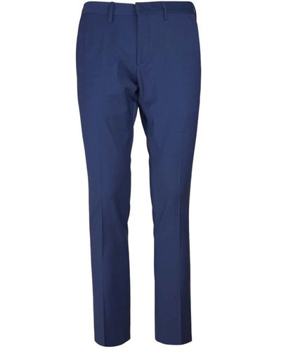 Entre Amis Pantaloni in frescolana avion con tasca america - Blu