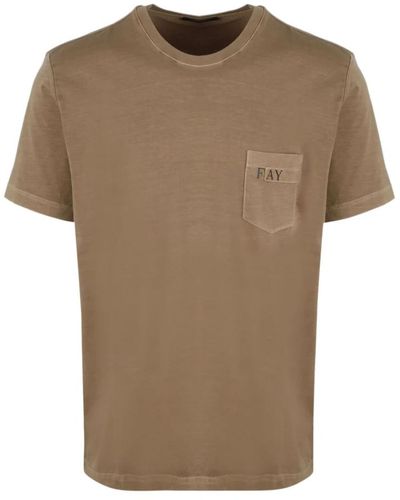 Fay T-Shirts - Braun