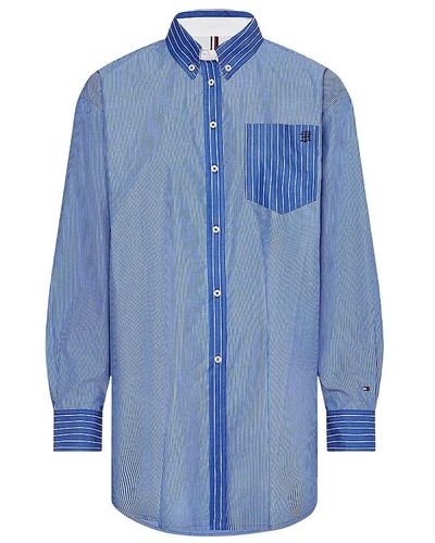 Tommy Hilfiger Oversized blouse ww0ww33479 0a8 - Blu