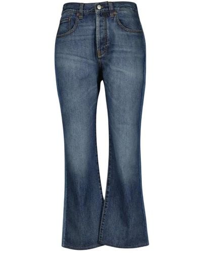 Victoria Beckham Ausgestellte jeans in rohem blauem denim