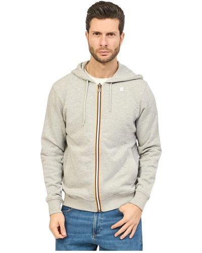 K-Way Grauer pullover anthony reißverschluss hoodie