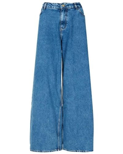 Philosophy Di Lorenzo Serafini High-waist denim jeans mit weitem bein - Blau