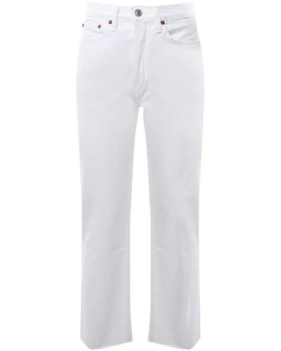 RE/DONE Straight Trousers - White