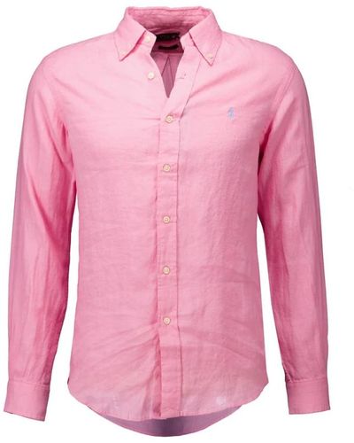 Ralph Lauren Camicia in lino rosa regular fit