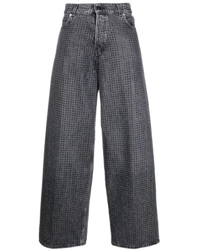 Haikure Glitzernde loose-fit jeans - Grau