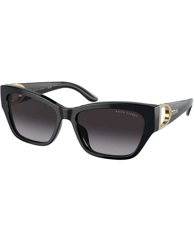 Ralph Lauren Rl 8206u sonnenbrille, glänzend schwarz/grau