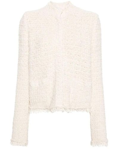 Moncler Tweed Jackets - White