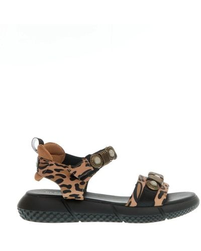 Elena Iachi Shoes > sandals > flat sandals - Marron