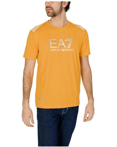 EA7 Tops > t-shirts - Orange
