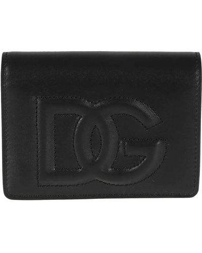 Dolce & Gabbana Schwarze geldbörsen - p.foglio continental vit.lisci - Blau