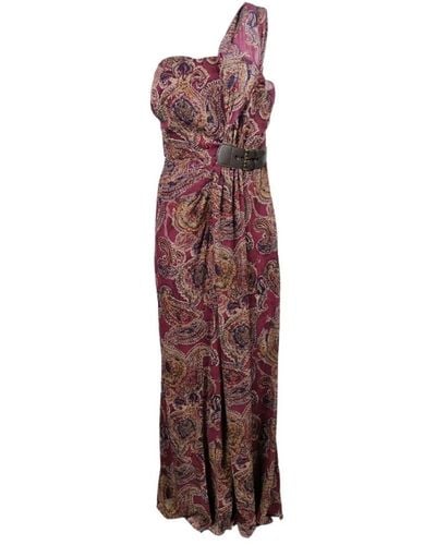 Ralph Lauren Bordeaux Muster Kleid - Lila