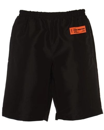Heron Preston Schwarze ex-ray nylon shorts