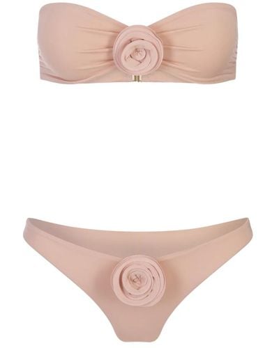 LaRevêche Es quarz bikini-set mit blumendetail - Pink