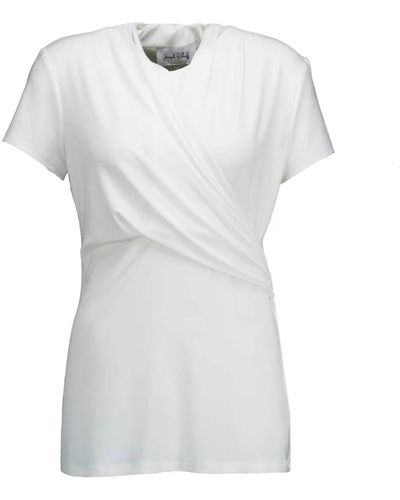 Joseph Ribkoff Elegante t-shirt con drappeggio per donne - Bianco
