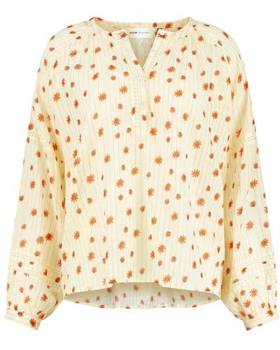 Pom Flower poms blouse sp6817 - Neutro