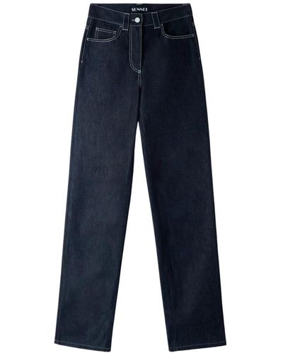 Sunnei Jeans > straight jeans - Bleu