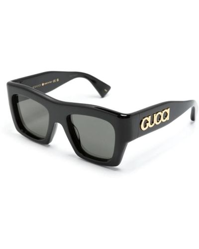 Gucci Schwarze quadratische sonnenbrille gg1772s 001