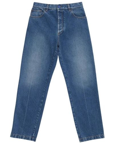 Marcelo Burlon Straight Jeans - Blue