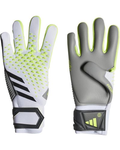 adidas Guantes de portero blancos y lu - Verde