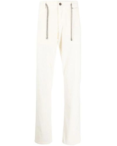 Canali Leather Trousers - Weiß